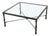Late 20th Century Brutalist Giacometti Inspired Square Coffee Table For Sale
