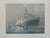 Marin-Marie, Winnibelle in Front of an Ocean Liner, Signed Color Engraving For Sale - Image 6 of 6