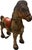 Vintage 1940’s Mobo Horse Bronco Metal Riding Toy Self-Propelled England Wheels. Mid-Century Patina Steel Bouncing, Steering Ride Toy For Sale - Image 4 of 10
