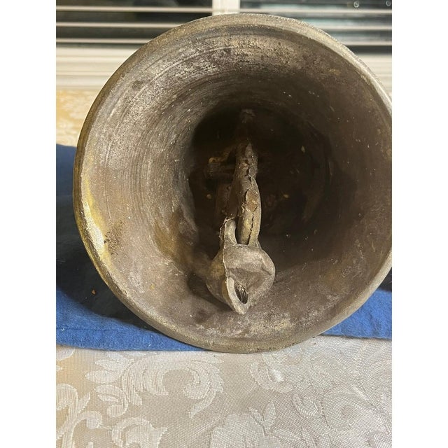 Exquisite Lord Ganesha Temple Hanging Bell (Ghanta) with Custom Heavy Chain This is a substantial, high-quality temple...