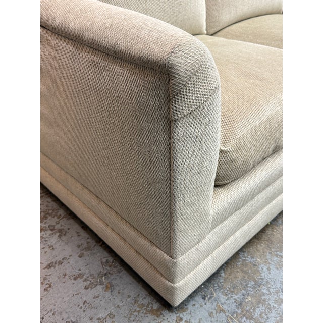 Textile Kravet Custom Chenille Two Piece Sectional For Sale - Image 7 of 12