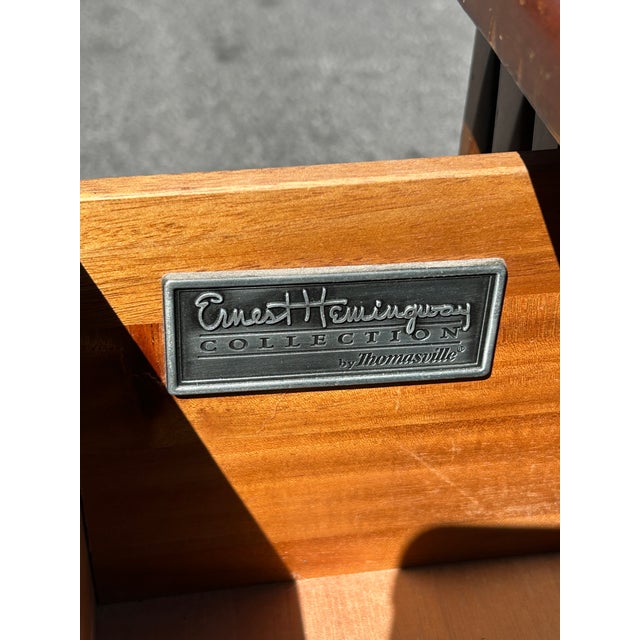 Vintage Thomasville Ernest Hemingway Collection rustic European coffee table in solid maple. Dimensions: 60" W × 32" D ×...