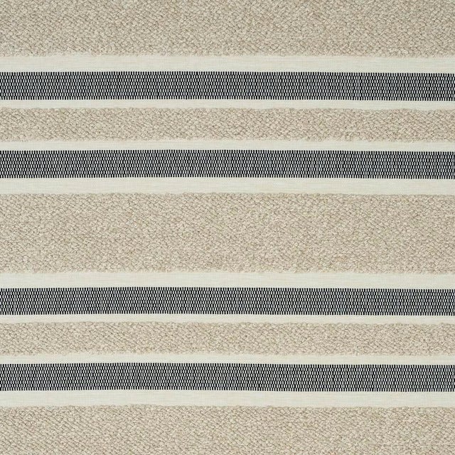 Sample - Schumacher Ohara Stripe Indoor & Outdoor Fabric in Taupe For Sale