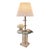Vintage Lucite & Chrome Floor Lamp With Glass Shelf Table For Sale