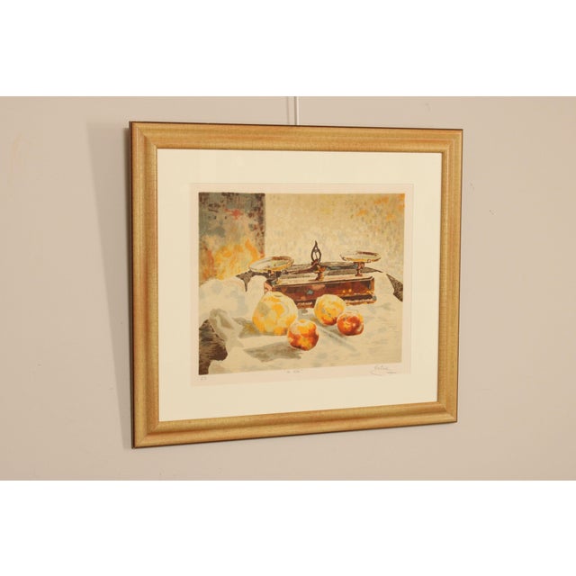 Contemporary Martins Framed Print Still-Life of Peaches, 'Les POchs' For Sale - Image 3 of 12