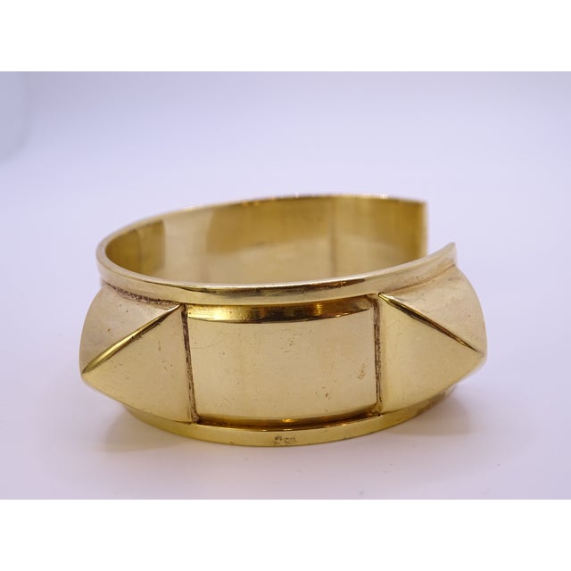 Gold-Plated Clou Médor Open Bracelet from Hermès, France, 1990s For Sale - Image 12 of 18