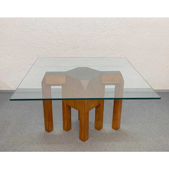 Mid-Century Solid Wood Table Base or Console, 1980s For Sale - Image 15 of 16