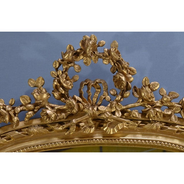 Mid-19th Century Louis XVI Golden Mirror For Sale - Image 6 of 18