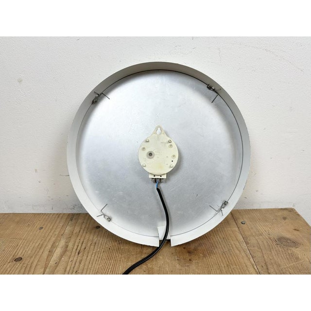 Vintage White Electric Station Wall Clock from Nedklok, 1970s For Sale - Image 18 of 18