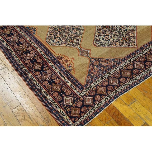 Textile Doris Leslie Blau Antique Warm Tan With Light Beige Rug - c. 1930 Beshir Pattern For Sale - Image 7 of 9