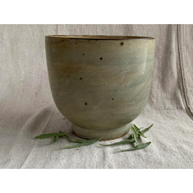 Rustic Hand Thrown Earthenware Large Bowl by Vermont Potter Joe Gilmartin For Sale - Image 3 of 6