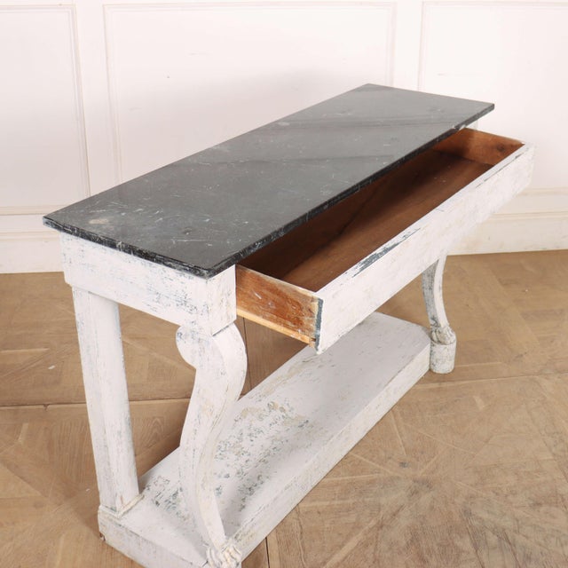French Marble Topped Console Table For Sale - Image 10 of 13