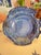 1990s Rare Earth Pottery Fish Bowl 12”d Blue Tropical Large Serving Dish Handmade For Sale In Miami - Image 6 of 9