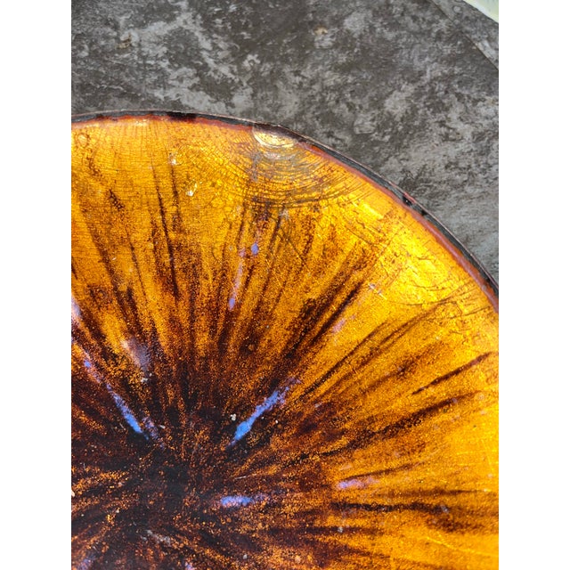 1960s Mid-Century Drip Glaze Pattern Cloisonné Bowl For Sale In Dallas - Image 6 of 6