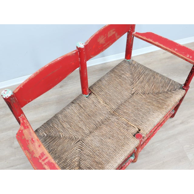 Italian Rustic Country Chic Wooden Bench, 1930s For Sale - Image 12 of 13