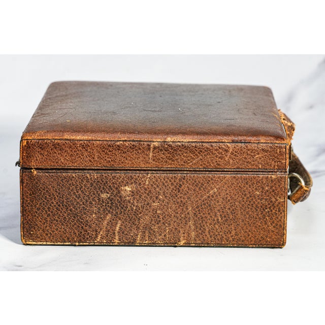 Vintage Travel Dresser Vanity Leather Jewelry Box Home Decor For Sale - Image 14 of 17