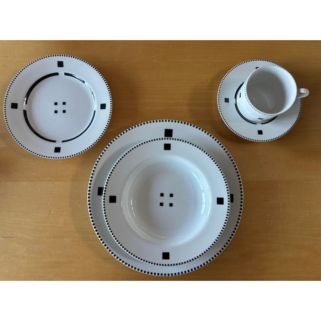 1980s 1980s Rare 54-Piece Swid Powell Tuxedo Porcelain Set, Dinner Service for 11 For Sale - Image 5 of 5