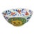 Vintage Wbi Chinoiserie Happy Sun Face Floral Colorful Hand Painted Bowl For Sale