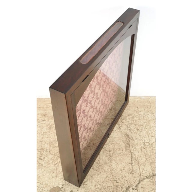 Traditional Mid 20th Century Wood & Glass Display Case With Floral Interior For Sale - Image 3 of 14