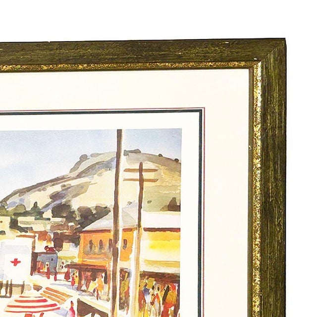 Wood Milford Zornes "Main Beach Laguna" Lithograph Limited 236 of 250 Signed, Framed For Sale - Image 7 of 8