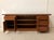 Vintage Mid-Century Modern Walnut Credenza With Glass Top For Sale In Los Angeles - Image 6 of 12