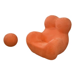 Set of Mamma Lounge Chair with Ottoman by Gaetano Pesce, 1990s For Sale
