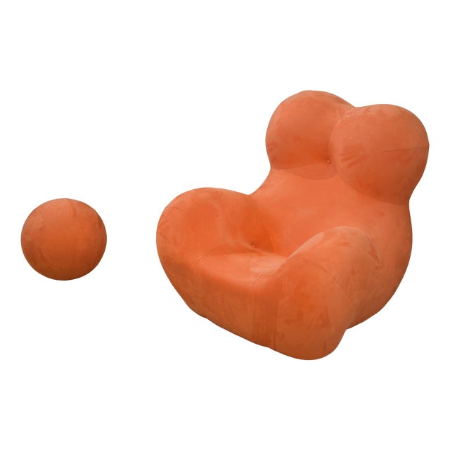 Set of Mamma Lounge Chair with Ottoman by Gaetano Pesce, 1990s For Sale