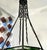 1930s Italian Art Deco White Green Murano Glass Black Iron Lantern For Sale In New York - Image 6 of 12