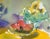 Post Impressionist Abstract Still Life With Bouquets and Fruit in Watercolor on Paper by Les Anderson For Sale - Image 3 of 5