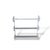 A charming vintage oak wall-mounted display rack, later painted in a soft shabby chic white finish. Featuring three narrow...