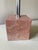 1980s Italian Pink Marble and Nickel Lamp With Gloss Black Paper Shade For Sale - Image 4 of 7