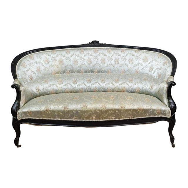 Napoleon III Bench in Blackened Wood, 1850s For Sale - Image 6 of 8
