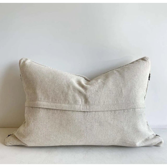 Textile Vintage Turkish Rug Lumbar Pillow With Down Insert For Sale - Image 7 of 8