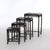 Set of 4 Antique Chinese Floral & Figural Carved Hardwood Nesting Tables For Sale - Image 4 of 13