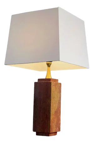Postmodern Pink Marble Table Lamp by Philippe Barbier, France, 1970s