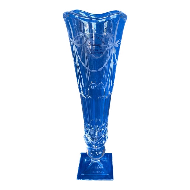 Early 21st Century Gorham Chantilly Collection Hand Cut Crystal Bud Vase For Sale