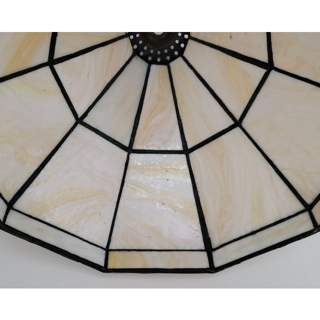 Vintage American 20th C Arts & Crafts Stained Glass Lamp Shade For Sale - Image 9 of 9