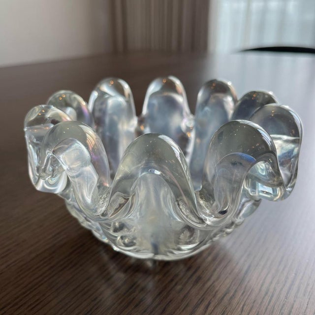 Murano Glass Bowl by Ercole Barovier for Barovier & Toso, Italy, 1940s For Sale - Image 4 of 9