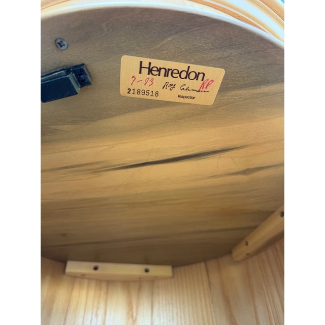 Wood 1990s Henredon Burl Wood Drum Nightstand/End Table For Sale - Image 7 of 10