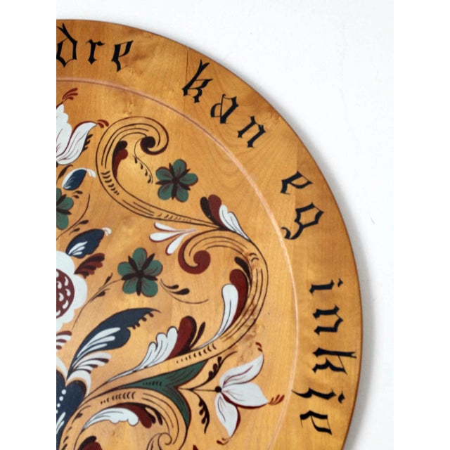 Mid Century Norwegian Wood Plate For Sale - Image 11 of 12