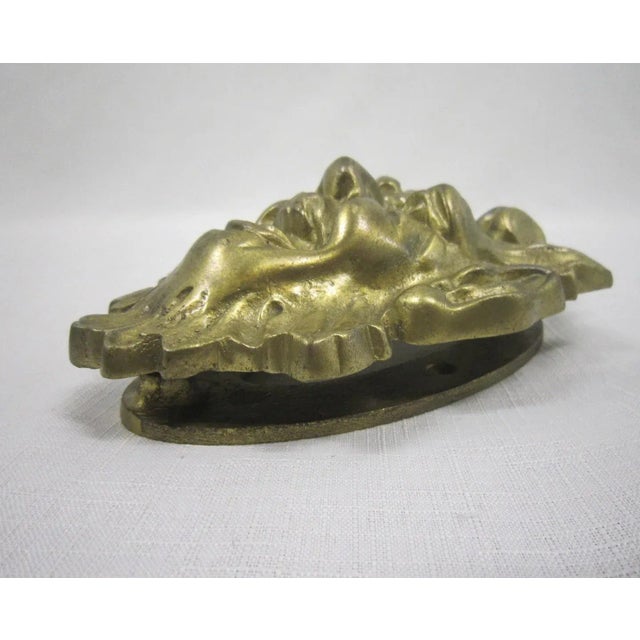 English Bacchus Cast Brass Dooe Knocker For Sale - Image 3 of 7