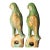 Pair of Vintage Sancai Glazed Parrot Figures – 11.8" Ceramic Bird Sculptures For Sale