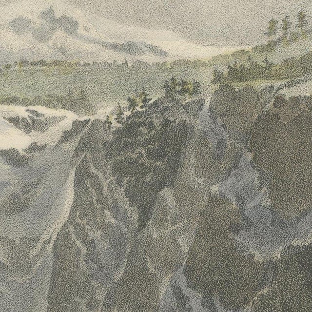 Beige After Bouchette, Montmorenci Falls, 1832, Lithograph For Sale - Image 8 of 12