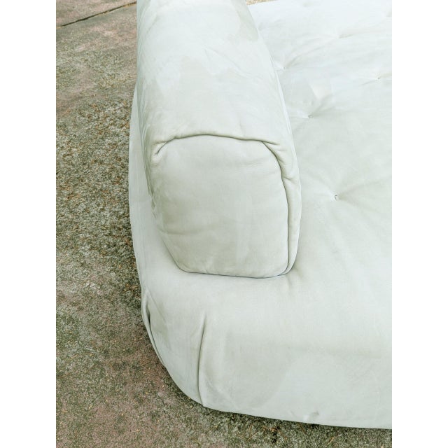 Two-Seater Mademoiselle Sofa in Grey Leather by Matteo Thun and Antonio Rodriguez for Baxter, 2000 For Sale - Image 13 of 18