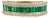 1ct Emerald & Diamond Eternity Band Art Deco Ring in 14k Gold Size 9 For Sale