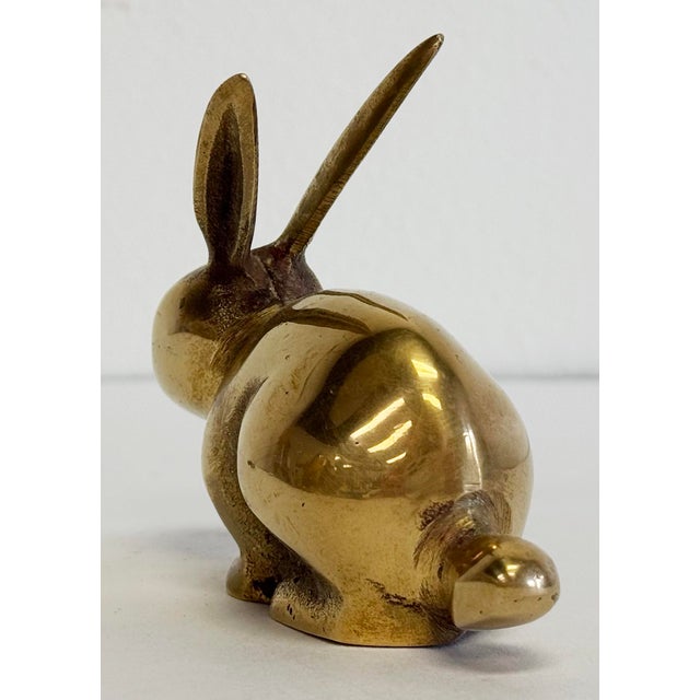 Vintage Brass Rabbit Paper Weight For Sale In Kansas City - Image 6 of 6
