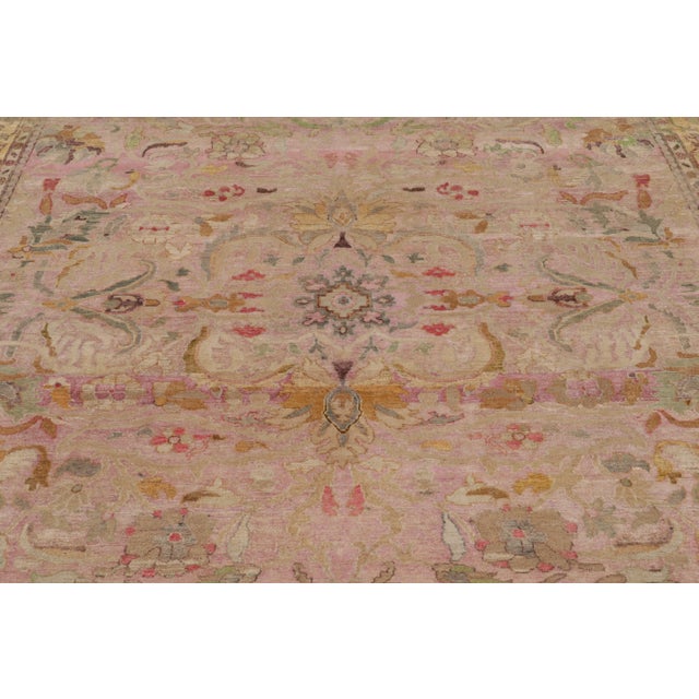 Rug & Kilim Contemporary Persian Inspired Floral Medallion Rug, by Rug & Kilim, India For Sale - Image 4 of 12