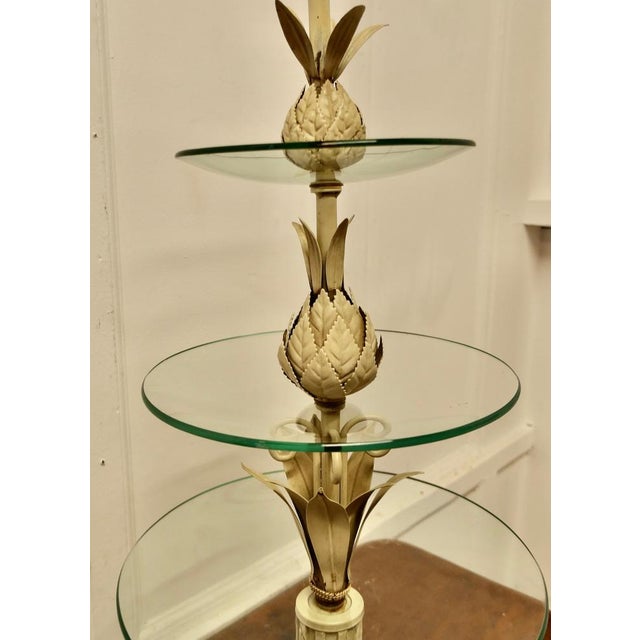 French Toleware Gueridon Cake Stand or Dumb Waiter, 1960s For Sale - Image 6 of 8