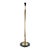 Vintage Lightolier Turned Concave Wood Staff Floor Lamp For Sale