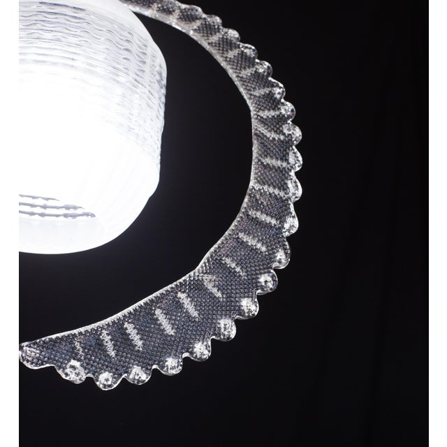 Metal Liberty Pendant Light, Murano Glass, 1950s For Sale - Image 7 of 11